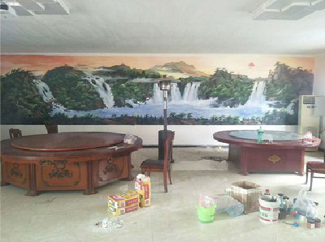 王屋墙绘-写实风景