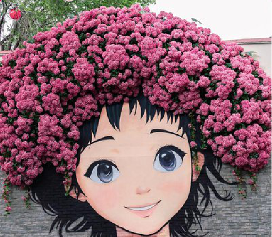 王屋墙体彩绘-网红墙打卡