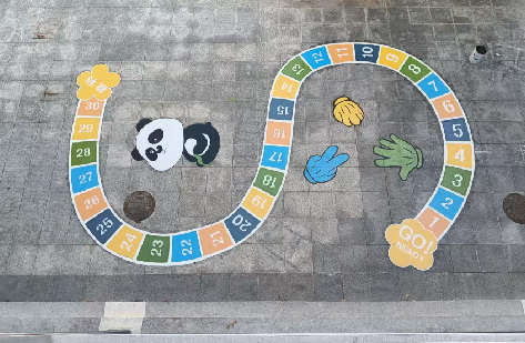 王屋地面游戏彩绘