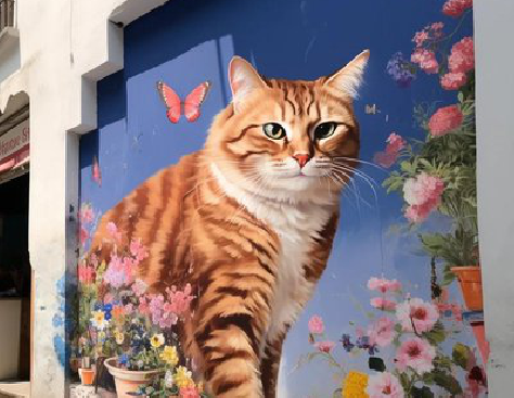 王屋自己绘制有个性的手绘墙