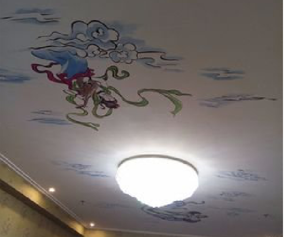 王屋如何快速绘制天花板上的手绘墙？